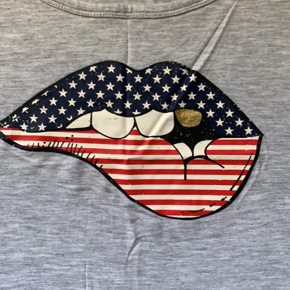 American flag tank top